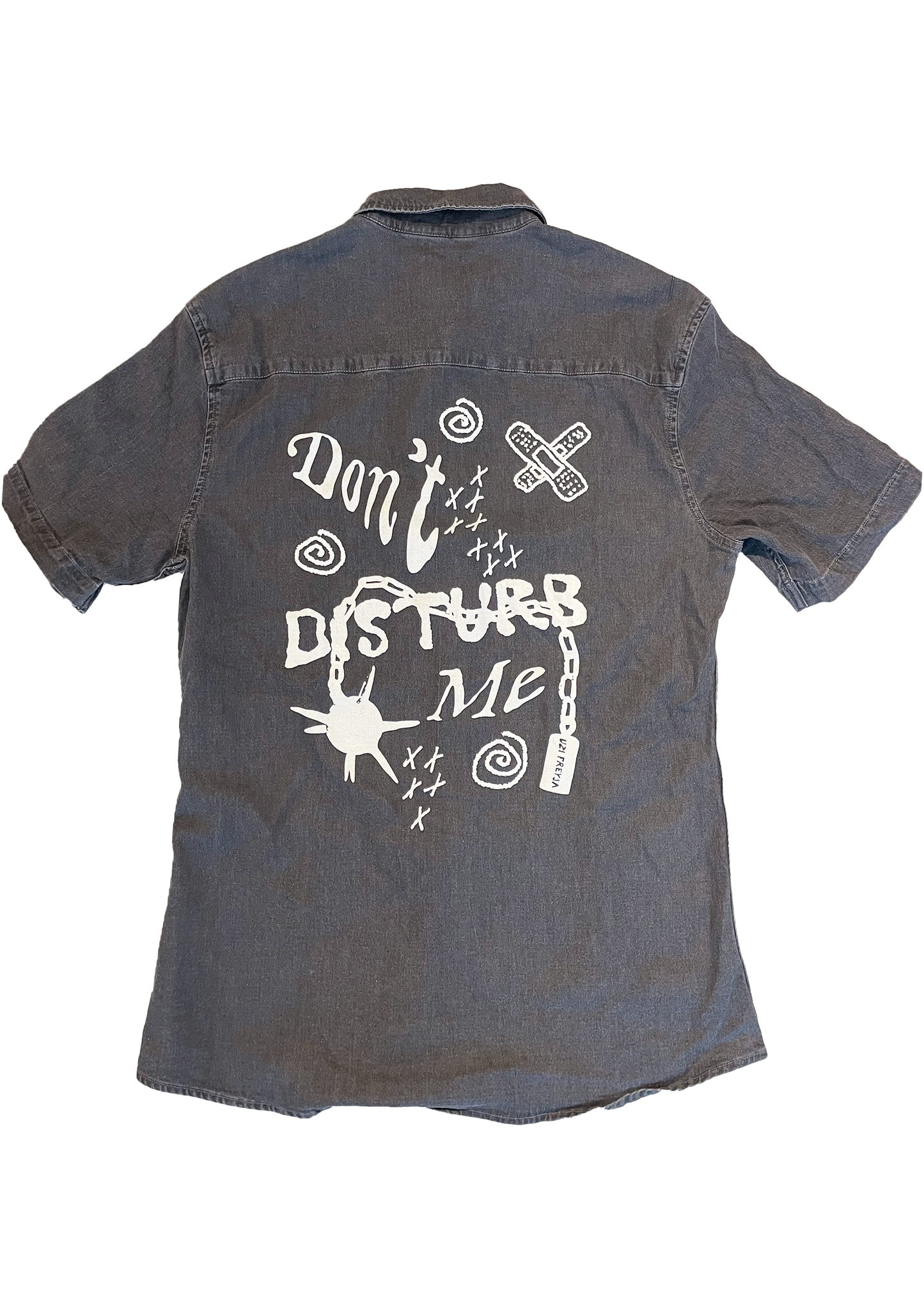 Denim shirt Don't Disturb Me *** Second hand <3